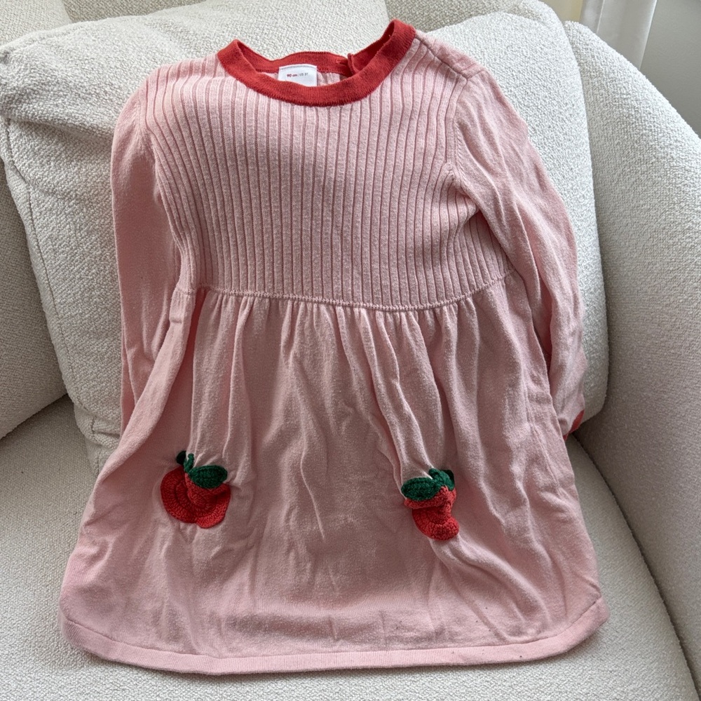 Hanna Andersson Pink Dress with Red Accents